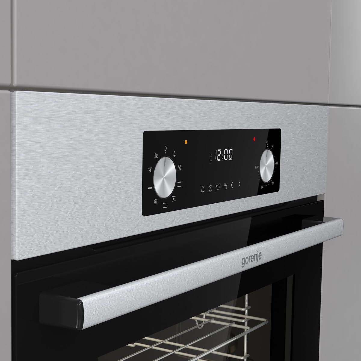 Einbaubackofen 73 L mit BigSpace und Heißluft, 9 Funktionen, EcoClean-Email, EEK A, 250 °C