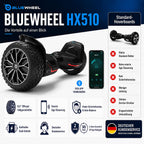 Hoverboard HX510 Offroad mit 700 W Dual-Motor 8,5 Zoll Vollgummireifen Bluetooth-App und Kindersicherheitsmodus