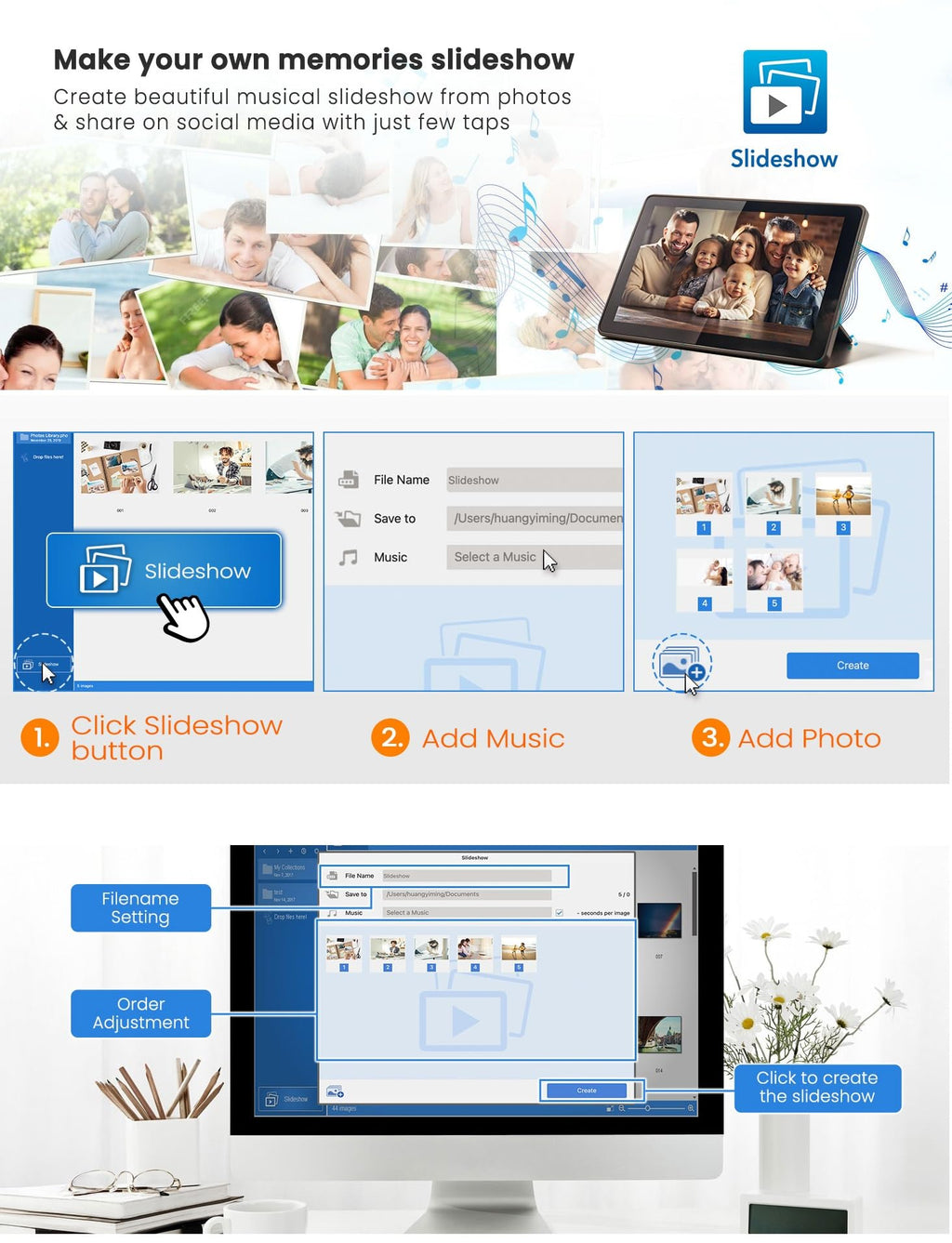 Foto-Scanner ePhoto Z300 CCD-Sensor 300 600 dpi 4x6 Fotos in 2 s automatische Ausrichtung USB für Mac und PC