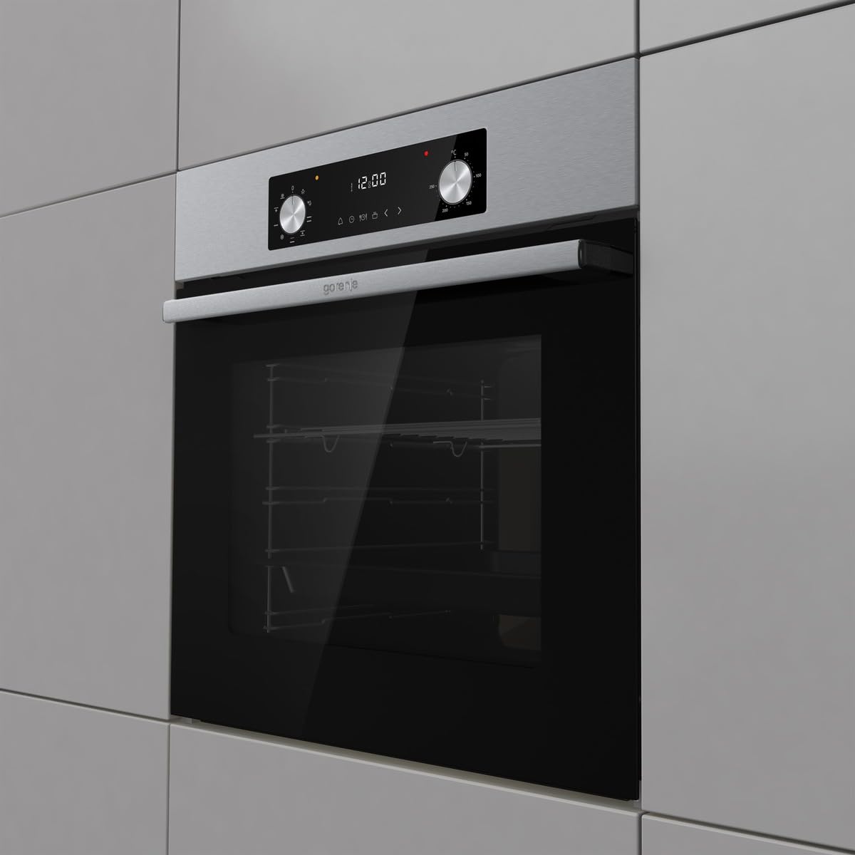 Einbaubackofen 73 L mit BigSpace und Heißluft, 9 Funktionen, EcoClean-Email, EEK A, 250 °C