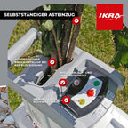 Elektro-Gartenhäcksler ILH 3000A mit 3000 Watt, Walzensystem für Äste bis 44 mm, 60-Liter-Fangbox sowie Gartenschere und Schutzbrille