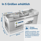 AGM Autobatterie 12 V 105 Ah 950 A A4 Start-Stopp xEV Starterbatterie 6 Zellen SAE-Klemme 394 x 175 x 190 mm