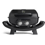 Tragbarer Gasgrill Wayne mit 2 Brennern, 4,4 kW, Aludruckguss, Gusseisenrosten und Abdeckhaube