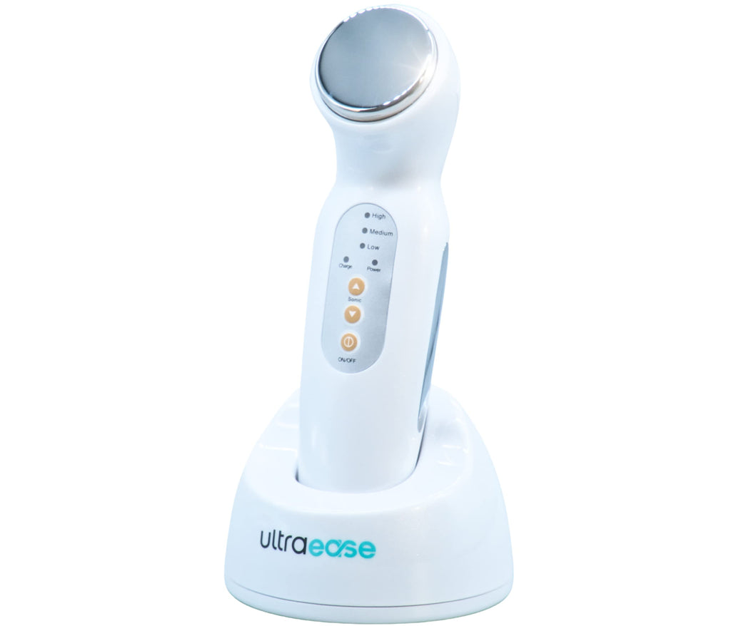 Kabelloses Ultraschallgerät für Zuhause mit Wärme, 3 Intensitätsstufen und Auto-Timer, inkl. Ladestation und Audio-Entspannungsübungen