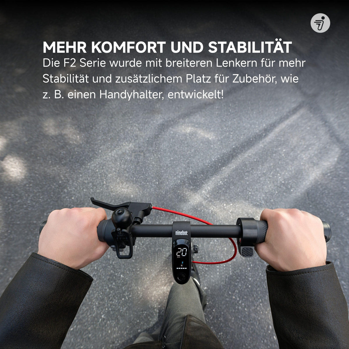 E-Scooter F2 Pro D II mit Straßenzulassung, bis zu 65 km Reichweite, 120 kg Tragfähigkeit und vorderer Doppelfederung, schwarz