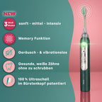 Ultraschall-Zahnbürste für Hunde mit 3 Reinigungsmodi, geräuschlos und vibrationsfrei, 14 Tage Akkulaufzeit, Set mit 2 Aufsätzen, Zahnpasta und