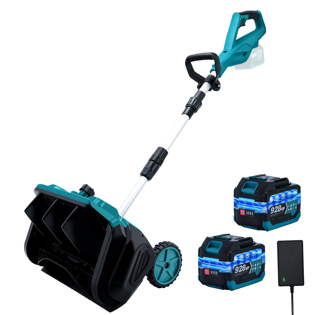 Akku-Schneefräse für Makita 18V Akku, 1000W Bürstenlos mit Rollen, 32 cm Arbeitsbreite und 18 cm Schneehöhe