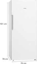 Freistehender Gefrierschrank iQ500 GS51NAWCV 289 L mit noFrost und bigBox, 161 x 70 cm, in Weiß