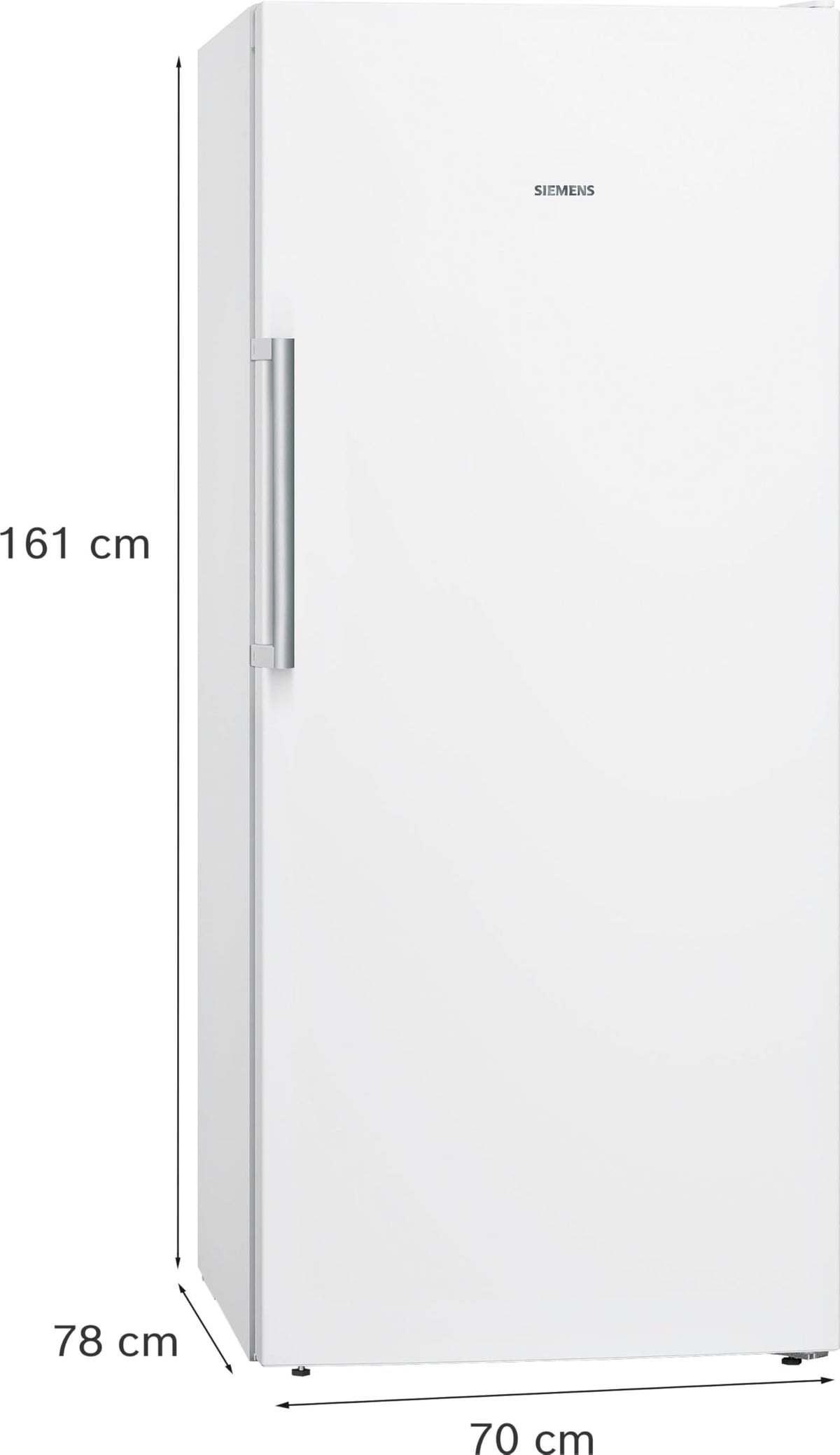 Freistehender Gefrierschrank iQ500 GS51NAWCV 289 L mit noFrost und bigBox, 161 x 70 cm, in Weiß