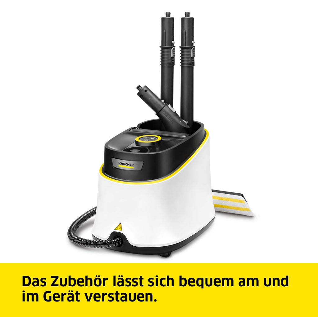 Dampfreiniger SC 3 Deluxe 3,5 bar 30 s Aufheizzeit mit EasyFix Bodenreinigungsset Handdüse Punktdüse Rund- und Fugendüse
