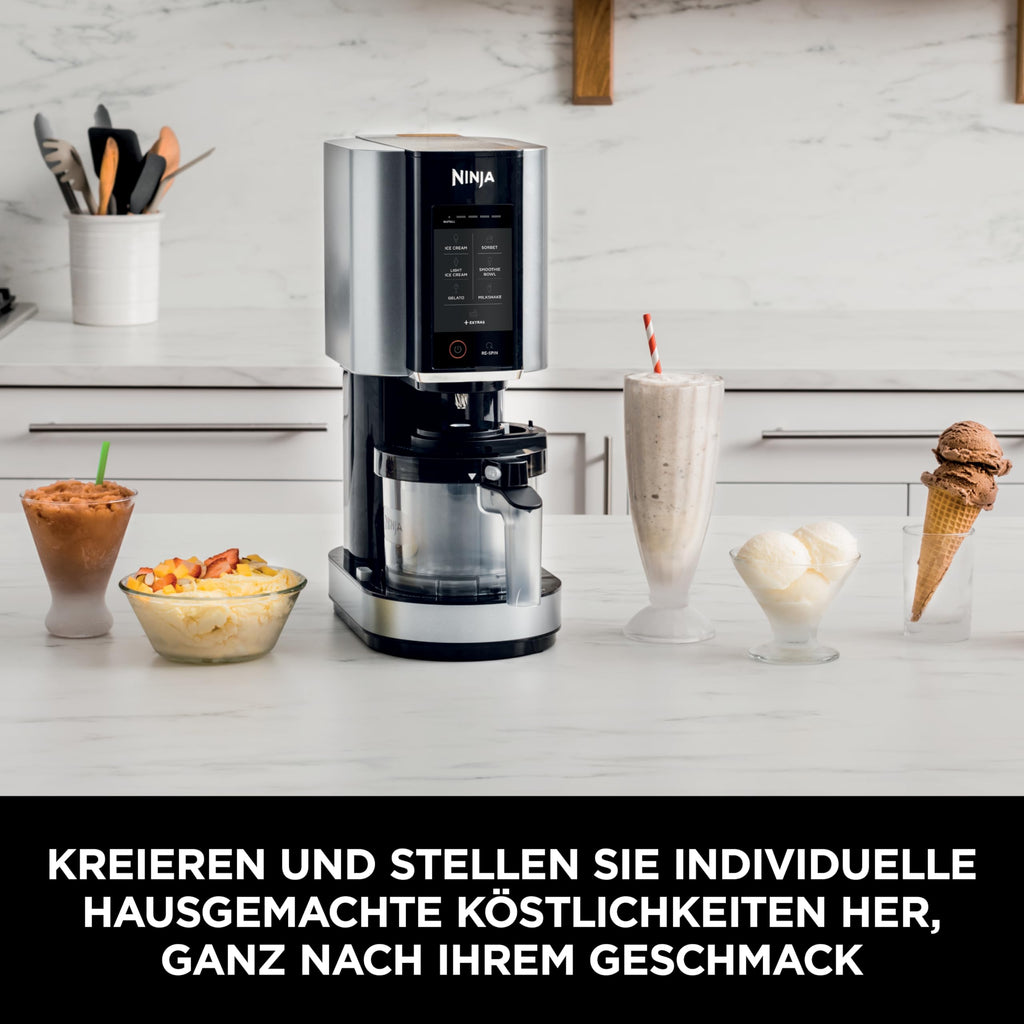 Eis- und Dessertmaschine CREAMi mit 7 Programmen 1,4 L 2 Dessertbehälter spülmaschinenfeste Teile