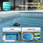 Poolroboter Scuba S1 für Boden, Wand und Wasserlinie mit Doppelfiltration, 270 Min Laufzeit und App-Steuerung