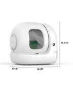 Selbstreinigende Katzentoilette Pura Max 2 mit 76 l und 7 l Abfallbehälter, XSecure Sicherheitssystem sowie App-Steuerung für mehrere Katzen