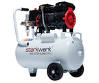 Flüsterkompressor SW 375/10 Pro 24 l 10 bar 1100 W ölfrei 230 V 1,5 PS mit Wasserabscheider Kupferwicklung