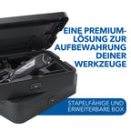 Akku-Multitool 12V 2Ah mit 2 Akkus, 5 Aufsätzen und 65 Zubehören in Dremel Box zum Schneiden, Gravieren, Schleifen und Polieren
