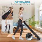 Klappbares Laufband für Zuhause mit 9 % Steigung, 1-12 km/h, 2,75 HP, App und LED-Anzeige, bis 160 kg