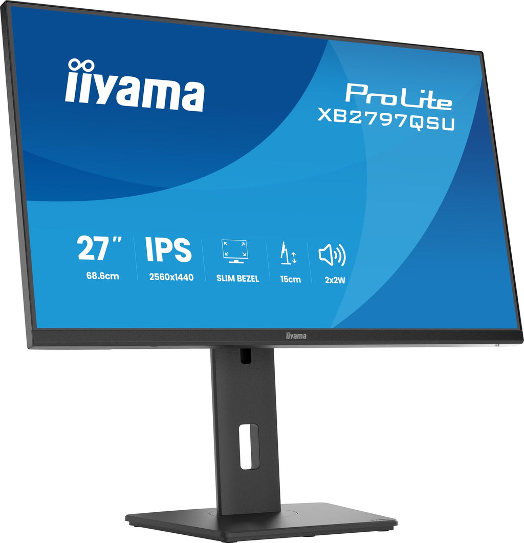 27"""" QHD-IPS-Monitor ProLite XB2797QSU-B1 mit 2560x1440, 75 Hz, HDMI, DisplayPort, USB-Hub und Lautsprechern