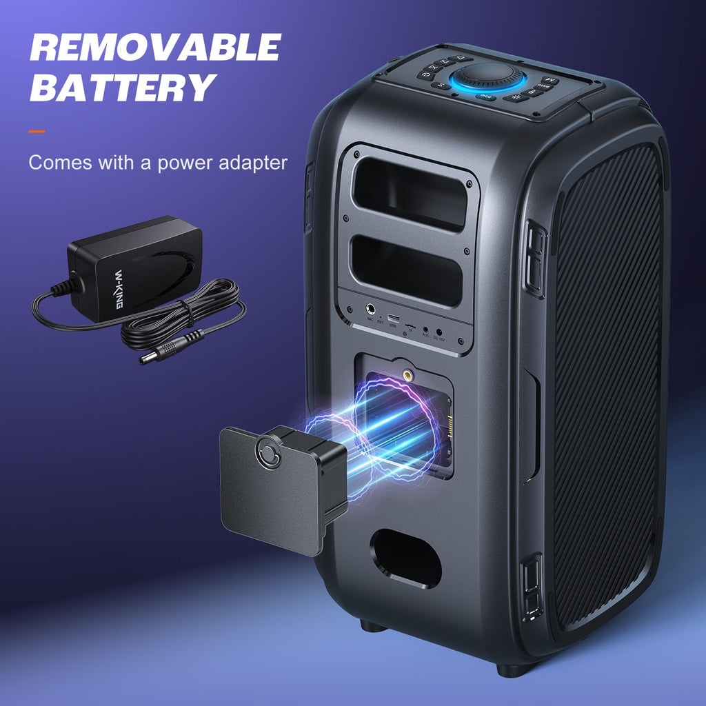 Tragbarer Bluetooth-Lautsprecher T9 Pro mit 270 W Peak, IPX5, Mikrofon- und Gitarreneingang, inkl. Ladegerät