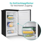 Gefrierschrank 60 L mit 4-Sterne-Gefrierfach, GS 7256, 3 Fächer, leise, wechselbarer Türanschlag, schwarz