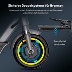 Elektroroller EV10S Max mit Straßenzulassung (ABE), faltbarer E Scooter für Erwachsene mit 500W Motor, 48V 15,6Ah Akku, bis zu 80 km Reichweite und