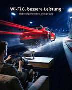 Projektor 4K Heimkino mit Google TV Stick, 3000 ANSI Lumen, Autofokus und 6D Trapezkorrektur, Full HD 1080P, WiFi 6, Bluetooth 5.2