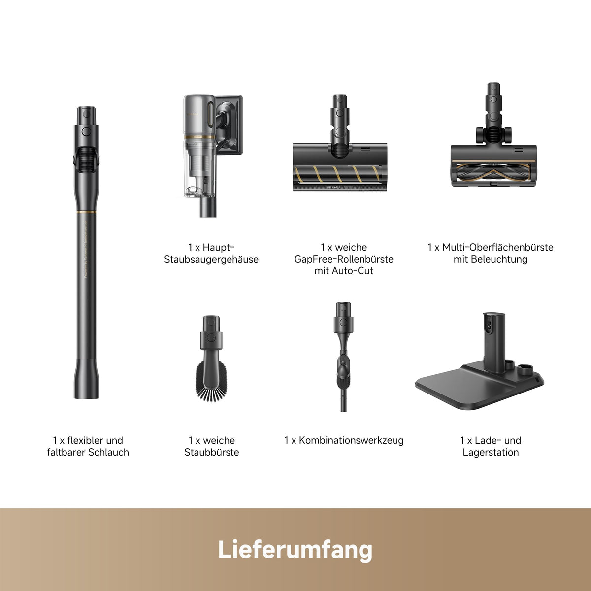 Akku-Staubsauger V20 Pro-A mit 0 mm Kantenreinigung, 24000 Pa und 210 AW Saugkraft