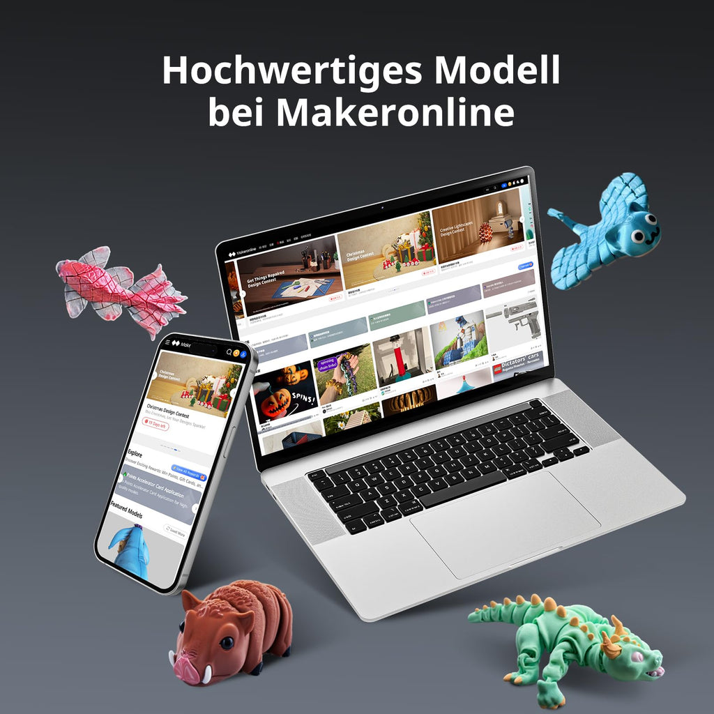 3D-Drucker Kobra S1 Combo mit Mehrfarbdruck in 4 Farben und Trocknen während des Druckens, 600 mm/s