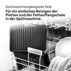 Kontaktgrill MultiGrill 9 Pro CG 9167 mit Grill-, Flach- und Waffelplatten, Temperaturfühler, 3 Grillpositionen und Boost-Funktion bis 265 °C