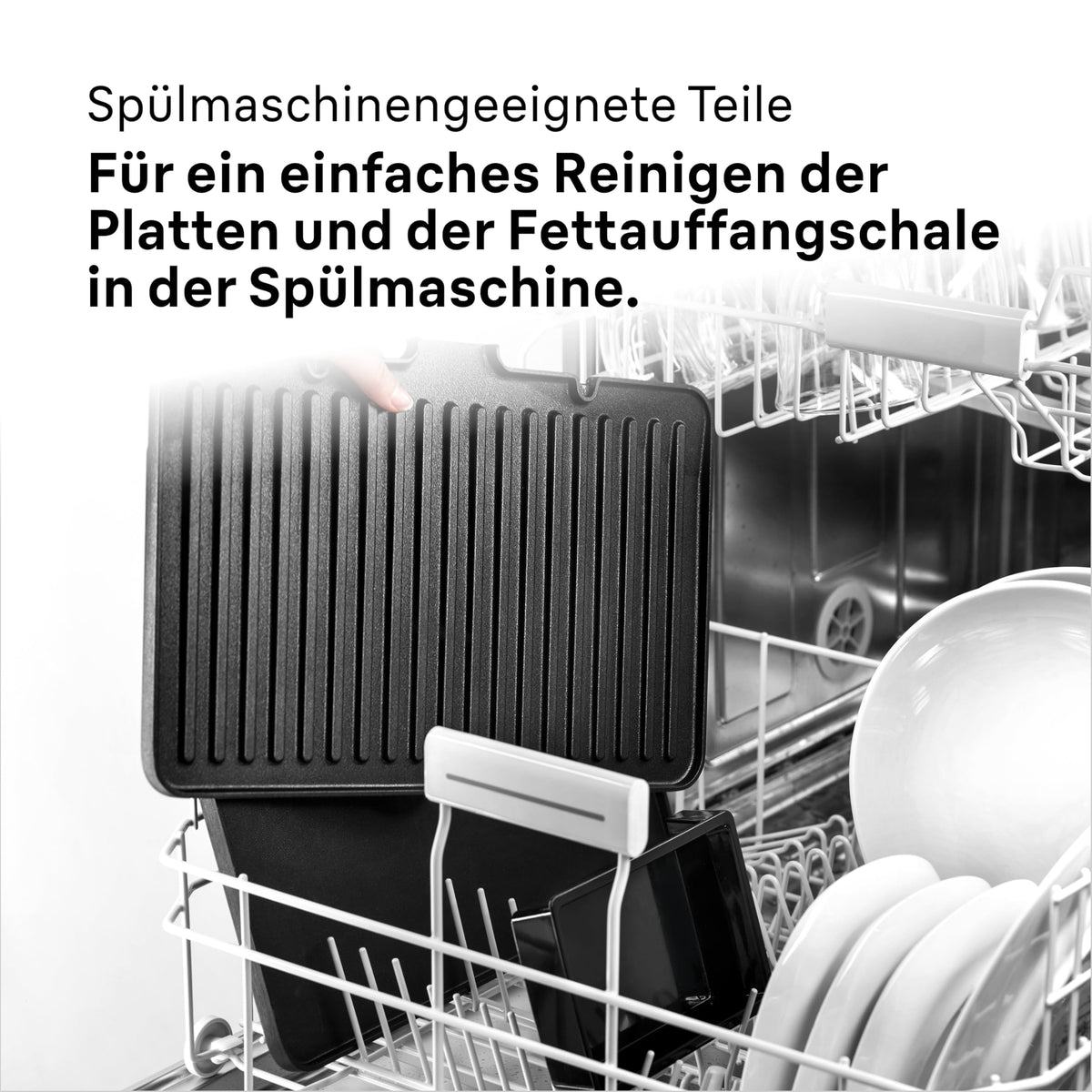 Kontaktgrill MultiGrill 9 Pro CG 9167 mit Grill-, Flach- und Waffelplatten, Temperaturfühler, 3 Grillpositionen und Boost-Funktion bis 265 °C