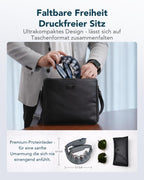 Faltbares Nackenmassagegerät G7 Pro Fold mit Wärme, 9 Vibrationsköpfe, kabellos, 2400-mAh-Akku, grau