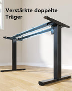 Höhenverstellbares Schreibtischgestell mit bürstenlosem Motor, 72-118 cm, 100 kg Traglast, für Tischplatten 110-220 cm