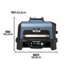 Elektrischer BBQ-Smoker-Grill Woodfire Pro Connect XL mit App-Steuerung, 7 Funktionen und Zubehör-Set in Blau/Schwarz
