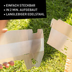 Faltbarer Camping Gasgrill aus Edelstahl, 3,3 kg, für EN 417 Schraubkartuschen