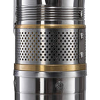 Edelstahl-Tiefbrunnenpumpe mit Schmutzsieb, 6000 l/h, 550 W, 5,8 bar, 58 m Hubhöhe, 10 cm Durchmesser