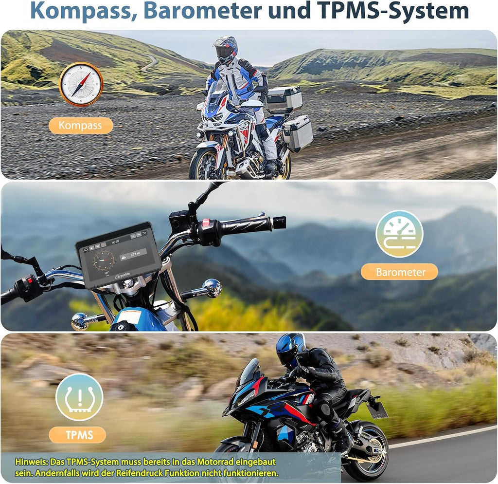 Motorrad CarPlay Display 702BS Pro 7 Zoll 1024 x 600 Wireless CarPlay Android Auto für BMW R1200GS R1250GS S1000XR R1300GS