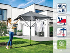 Wäschespinne mit Dach LinoProtect 400 40 m Leinenlänge Aluminium anthrazit inklusive Bodenhülse
