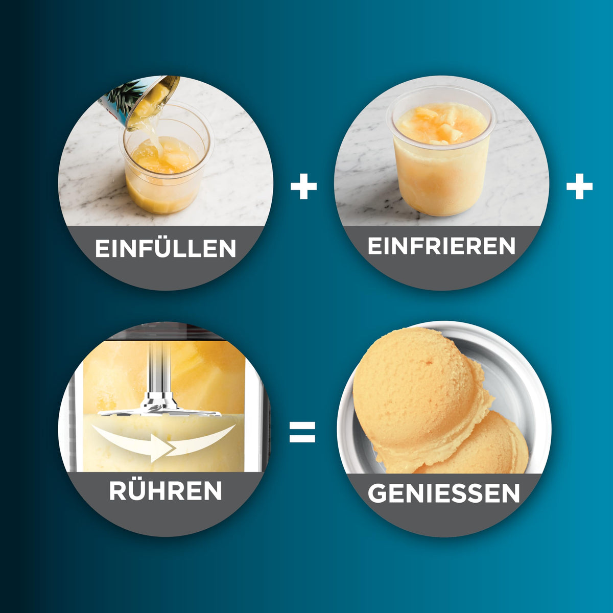Eis- und Dessertmaschine CREAMi mit 7 Programmen 1,4 L 2 Dessertbehälter spülmaschinenfeste Teile