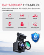 4K HDR Dashcam Auto vorne mit CPL, STARVIS 2 Mini Dash Cam, 158° Weitwinkel, WLAN und GPS