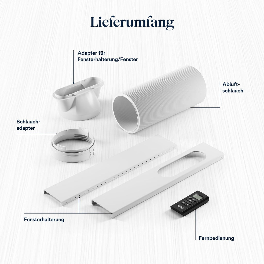 Mobiles Klimagerät Pinguino PAC EM82, 3-in-1 mit Luftentfeuchter und Ventilator, für Räume bis 27 m², 9400 BTU, Energieeffizienzklasse A, mit