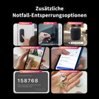 Smart Türschloss U200 Apple Home Key Matter over Thread Fingerabdruck 25 Passwörter NFC Auto-Lock Bluetooth WLAN Schwarz