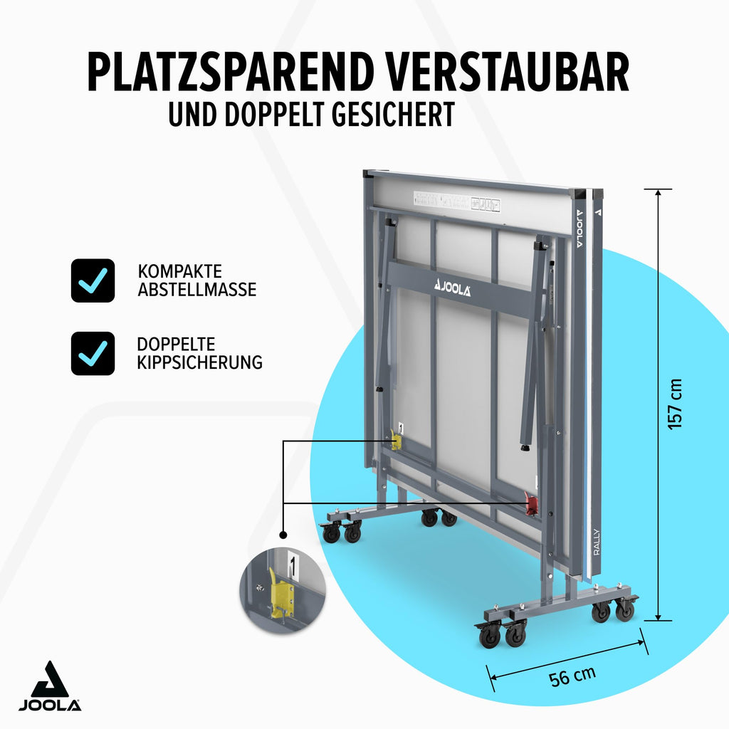 Outdoor Tischtennisplatte wetterfest klappbar mit Netz, 274 x 152,5 cm, 6 mm Aluminium-Kunststoff