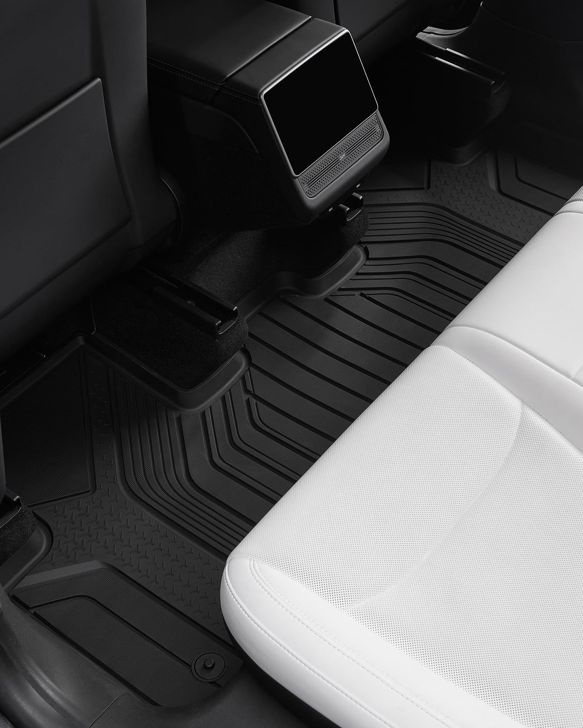 Fußmatten und Kofferraumwanne Set Model Y Standard 2026 6-teilig aus TPE Schwarz wasserdicht rutschfest