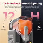 Slush-Eismaschine mit 6 Modi und 8 Stufen, 2,6 L für Slush, Eiscreme, Frappé und Milchshake, selbstreinigend