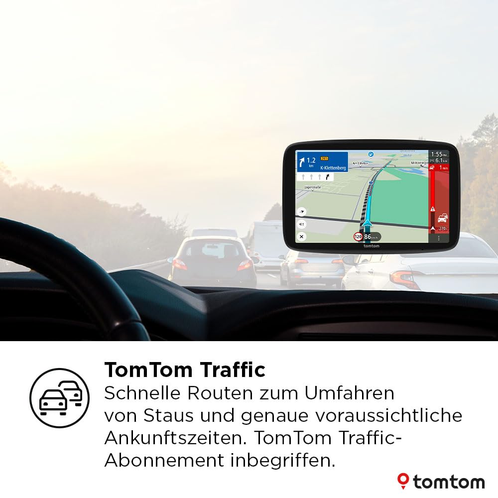 Pkw-Navigationsgerät GO Navigator mit 7-Zoll-Display Verkehrsinformationen Europakarten Wi-Fi-Kartenupdates
