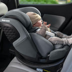 Kindersitz mit ISOFIX und 360°-Drehung, 40–150 cm, rückwärtsgerichtet bis 4 Jahre, Tonal Black