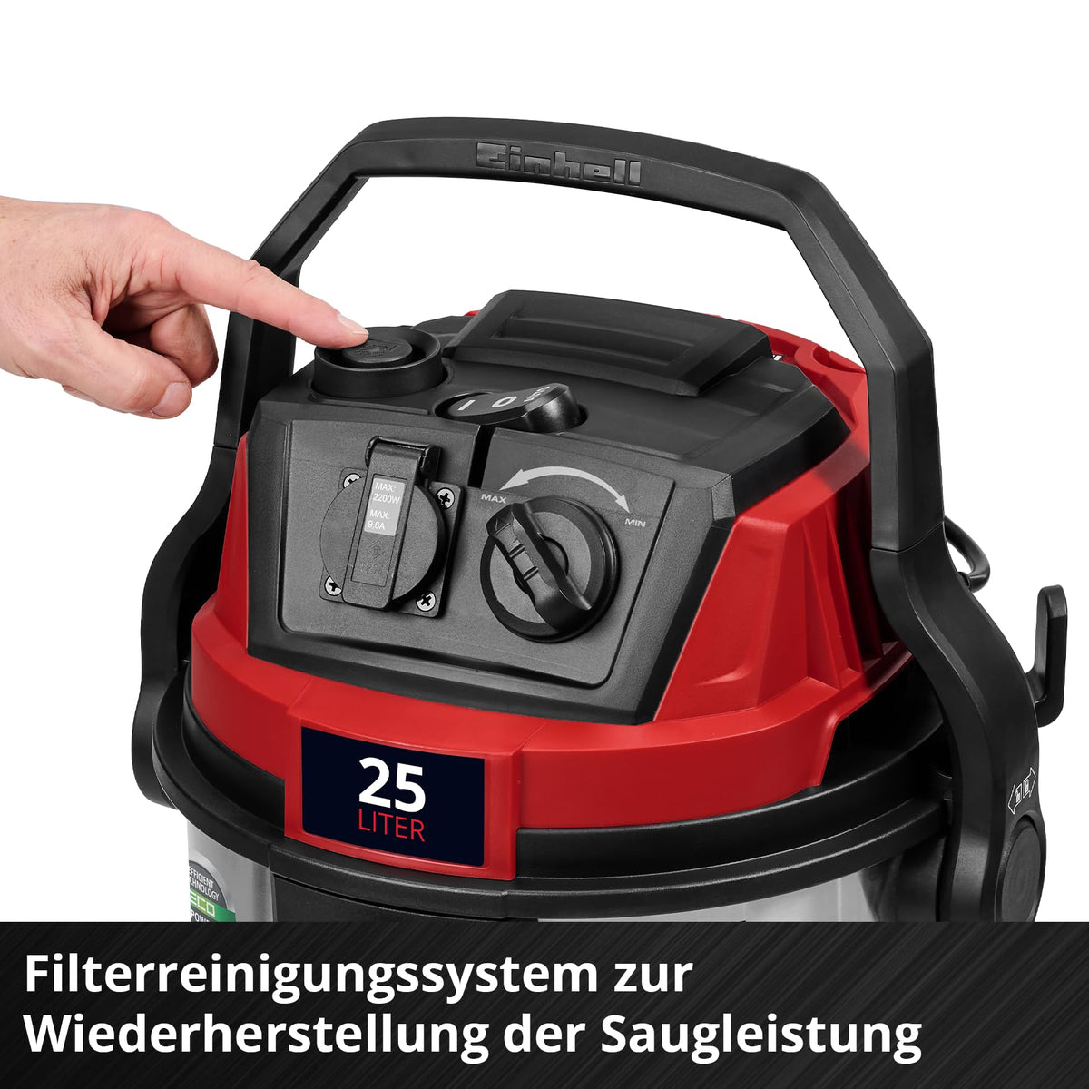 Nass-Trockensauger TC-VC 2580 SACL mit 1100 W, HEPA-Filter und Automatiksteckdose, inkl. Fugen-, Polster- und Kombidüse