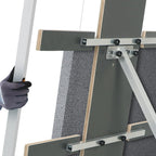 Styroporschneider 200 Watt, 1300 mm freistehend, Komplettset mit 5 Schneidedrähten, Gerüsthalteblech und 2 Federgriffen
