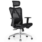 Ergonomischer Bürostuhl M57 mit 3D-Armlehne und Lendenwirbelstütze, Netz-Hochlehne, bis 150 kg, schwarz