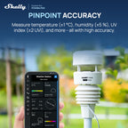 7-in-1 Smart Wetterstation WS90 mit Bluetooth und Zigbee, solarbetrieben, IPX5, für Echtzeit-Wetterdaten