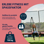 Gartentrampolin mit Sicherheitsnetz und extra breiter Randabdeckung, rund, für Kinder und Erwachsene bis 100 kg